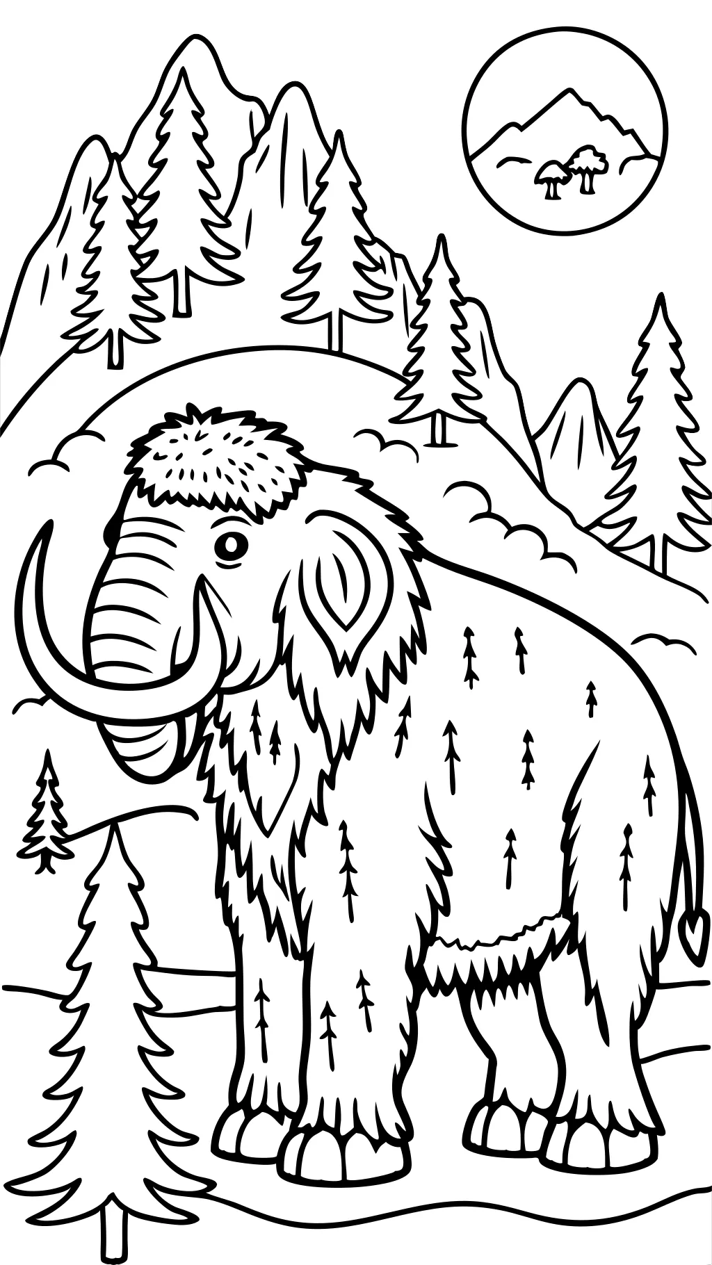 mammoth coloring page